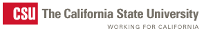 CSU logo, working for california