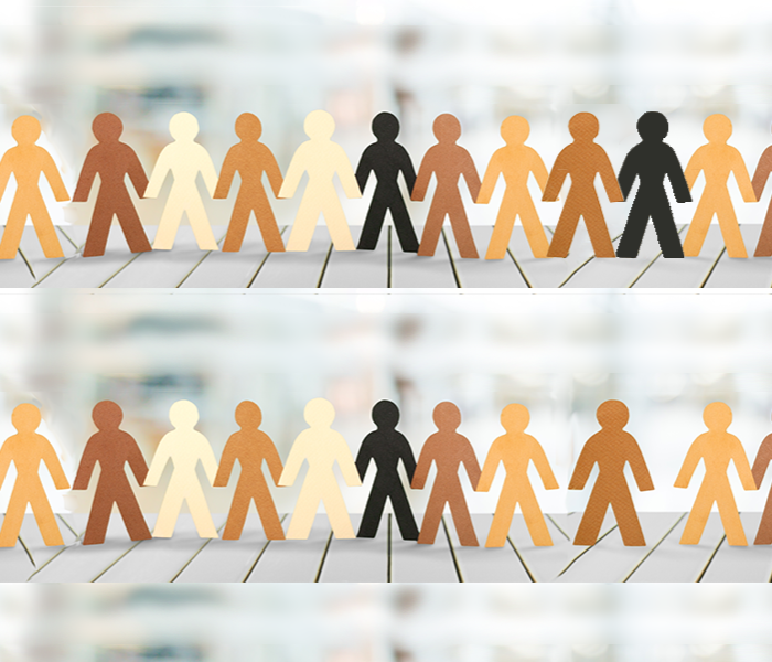 Gender neutral, diverse stick figures
